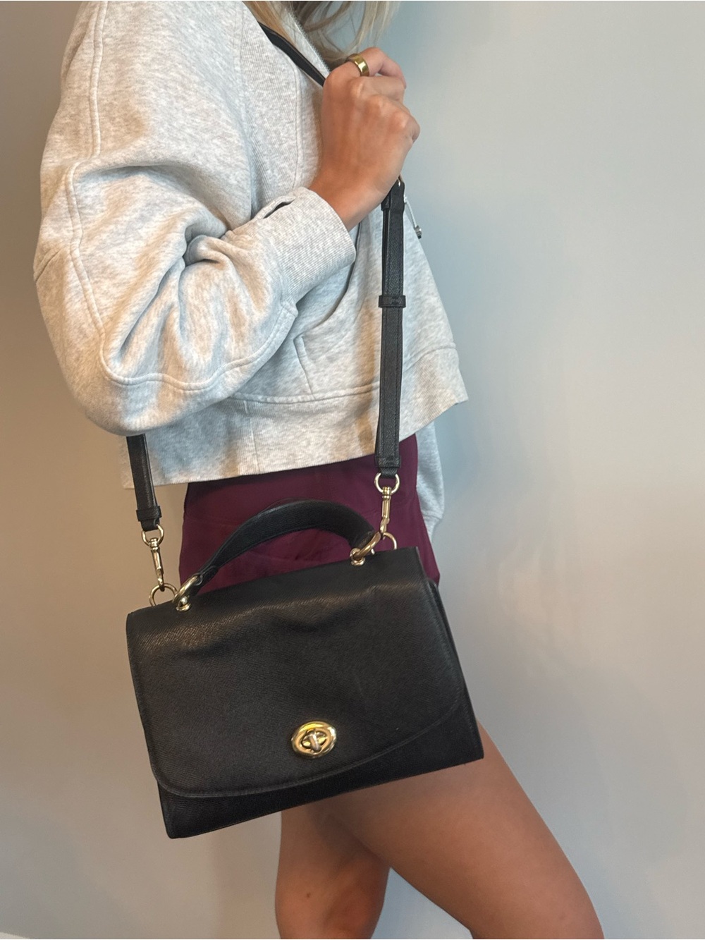 Coach Black Satchel Purse